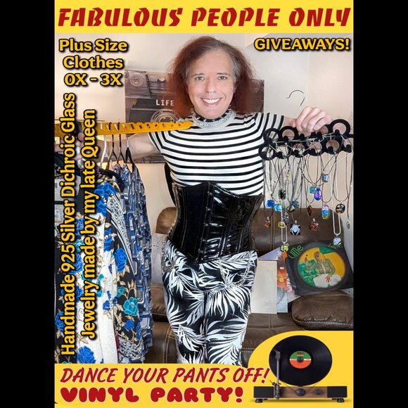 DANCE POSH SHOW ♥ UNLISTED 925 Dichroic & NA Turquoise Jewelry, plus 0X-3X Tops! - Picture 1 of 5